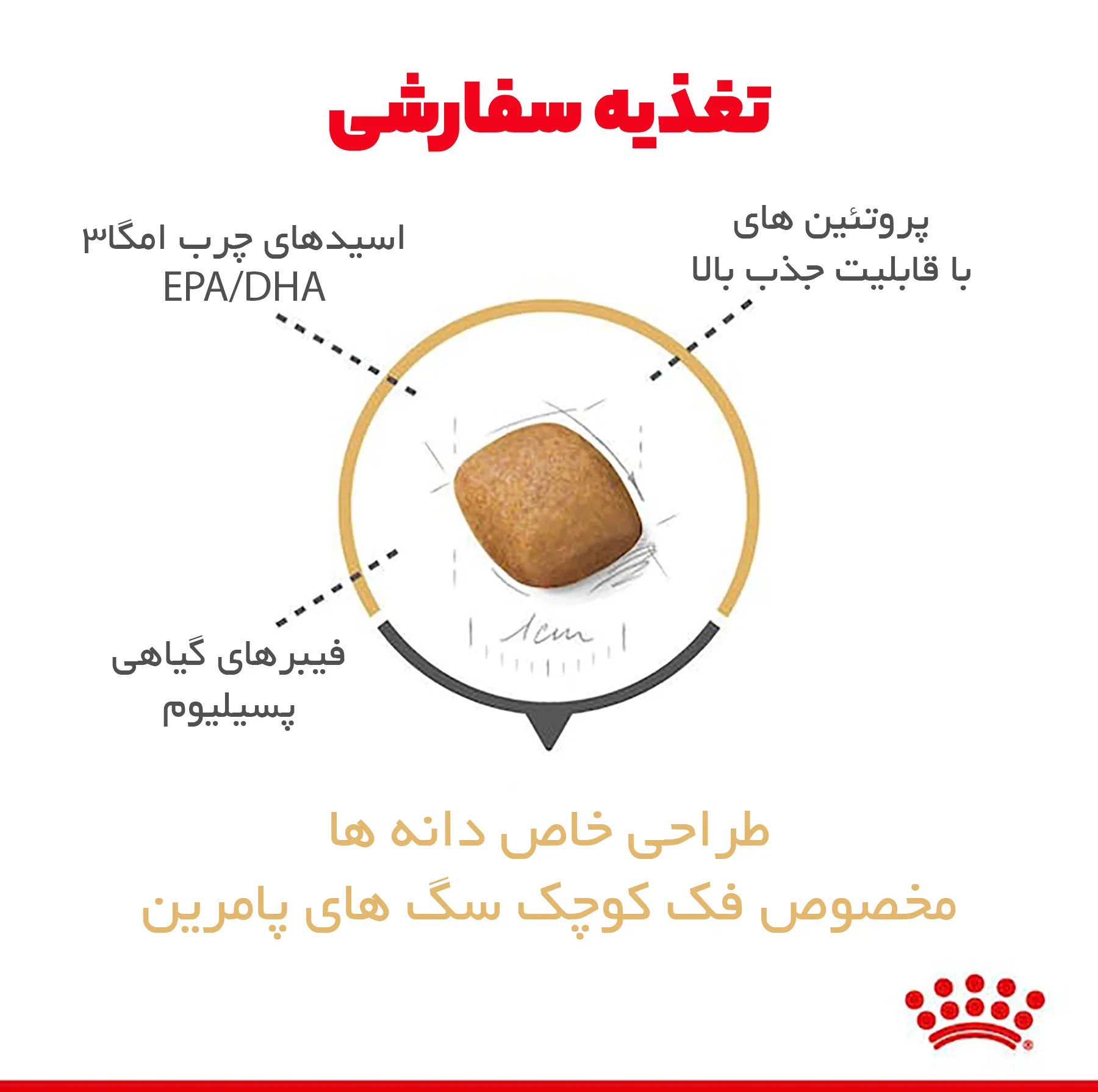 غذای خشک سگ رویال کنین مدل ADULT POMERANIAN وزن 3 کیلوگرم