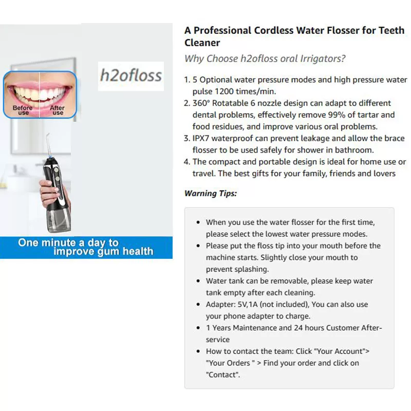 دستگاه شست و شوی دهان و دندان اچ تو اوفلس مدل HF-2