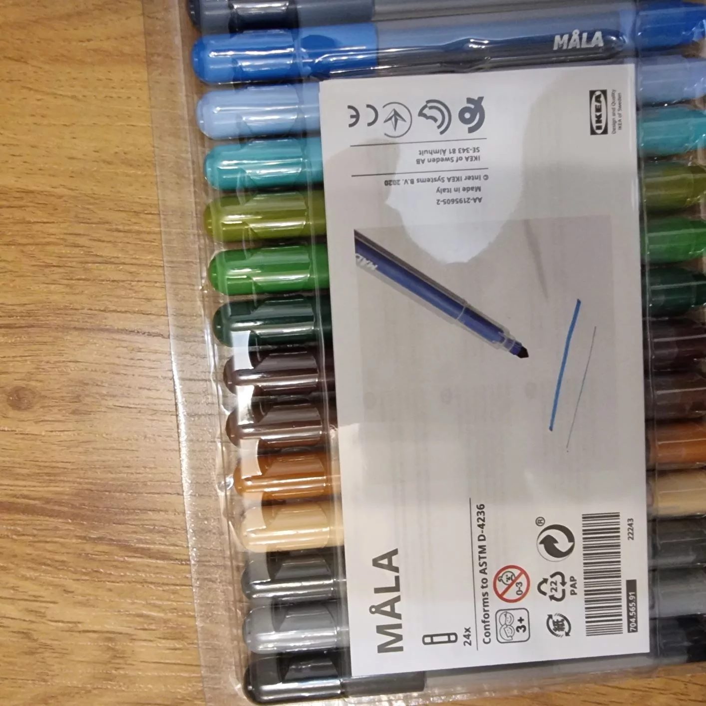 ماژیک رنگ آمیزی 24 رنگ ایکیا مدل MALA