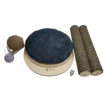 اسکرچر گربه تیمبر اوول مدل Cat scratcher tree - single level tower