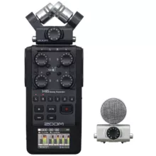 ضبط‌کننده حرفه‌ای صدا زوم مدل پک دو میکروفون ضبط کننده حرفه ای صدا زوم کد H6