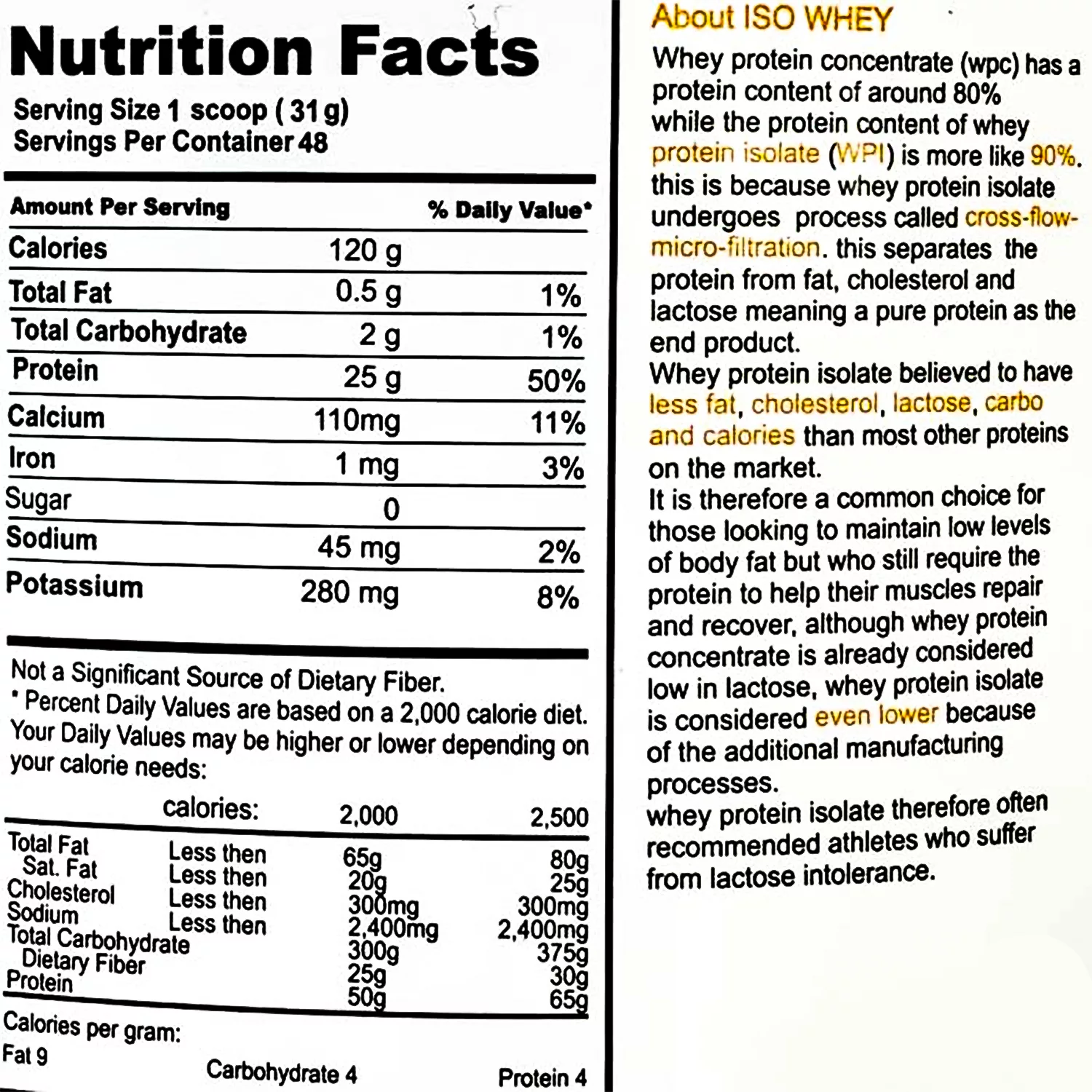 پودر ایزو وی دوبیس - 1500 گرم