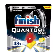 قرص ماشین ظرفشویی فینیش مدل Quantum Max Leamon بسته 48 عددی