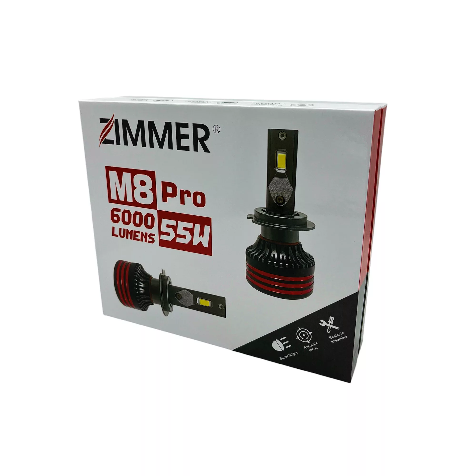 هدلایت لامپ خودرو زیمر مدل M8 PRO پایه H4 بسته دو عددی