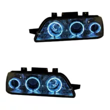 چراغ جلو خودرو گروه پژوهش صنعت مدرن مدل 3D-R3 فولکالر مناسب برای پژو 405 SLX بسته دو عددی