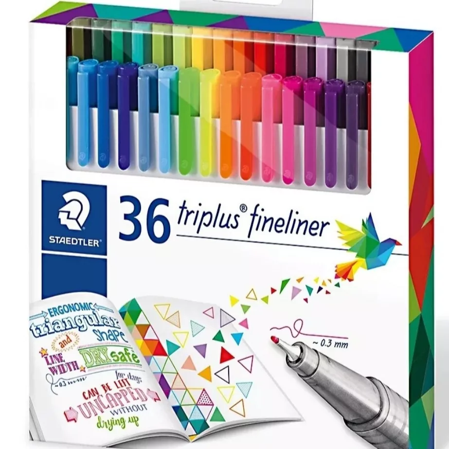روان نویس استدلر مدل Triplus fineliner بسته 36 عددی