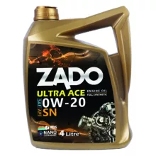 روغن موتور خودرو زادو مدل 0W20-SN-16000 ULTRA ACE حجم 4 لیتر