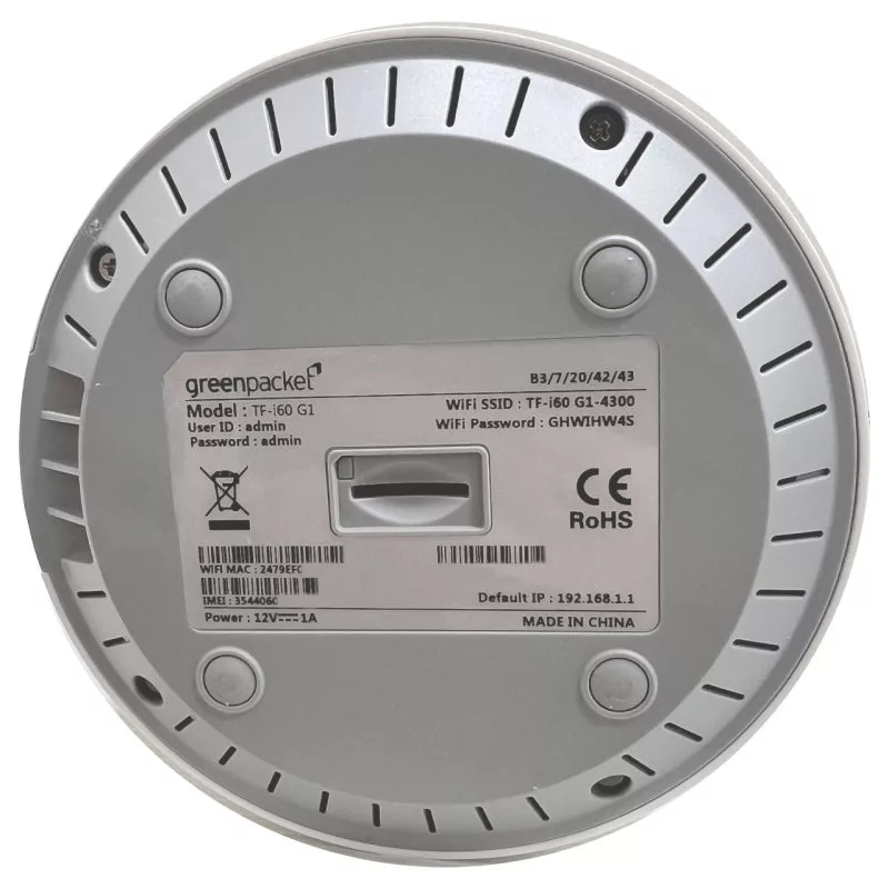 مودم 4G/TD-LTE ایرانسل مدل TF i60 G1 به همراه سیم دوقلو و 24 گیگابایت اینترنت سه ماهه