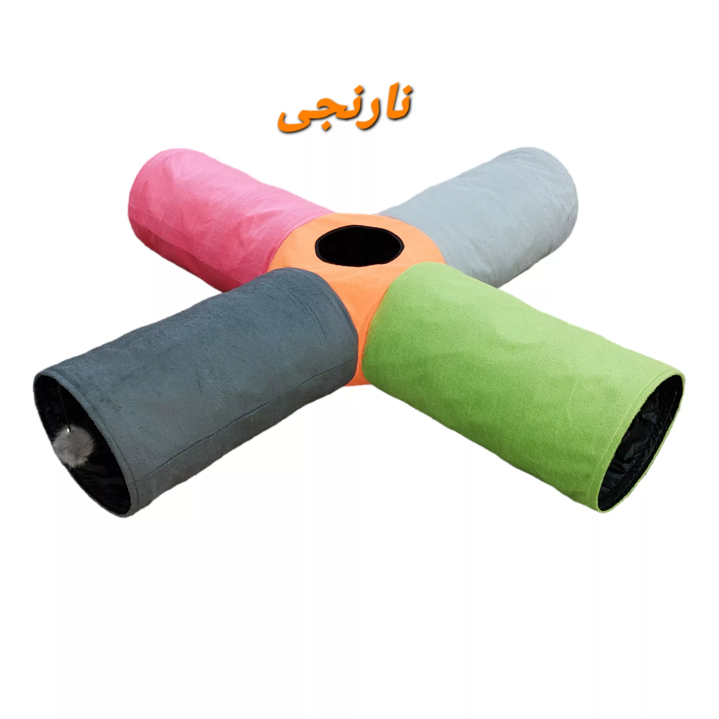 اسباب بازی گربه آدریاناپت کو مدل تونل چهار کانال طرح بلند رنگارنگ