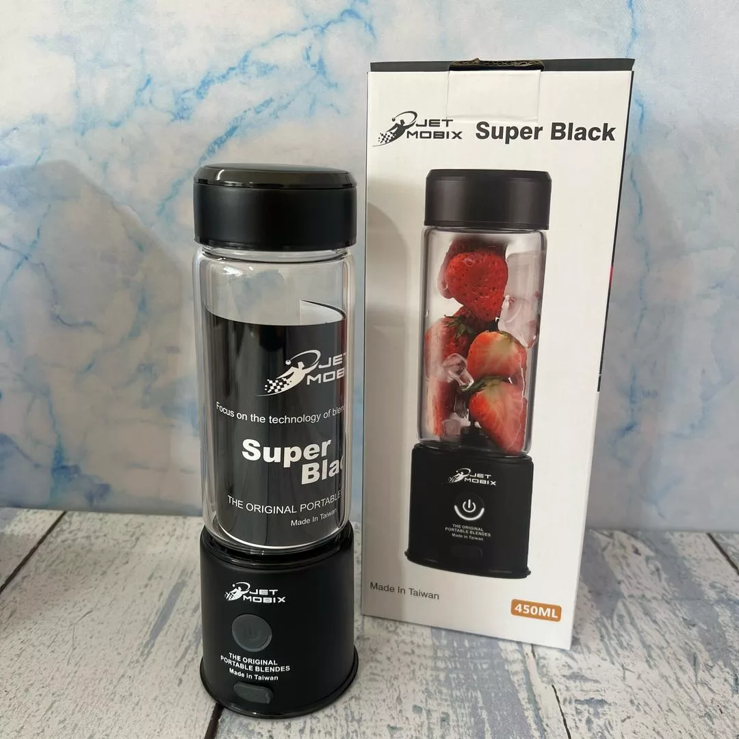 شیکر شارژی جت موبیکس مدل SuperBlack گنجایش 0.45 لیتر