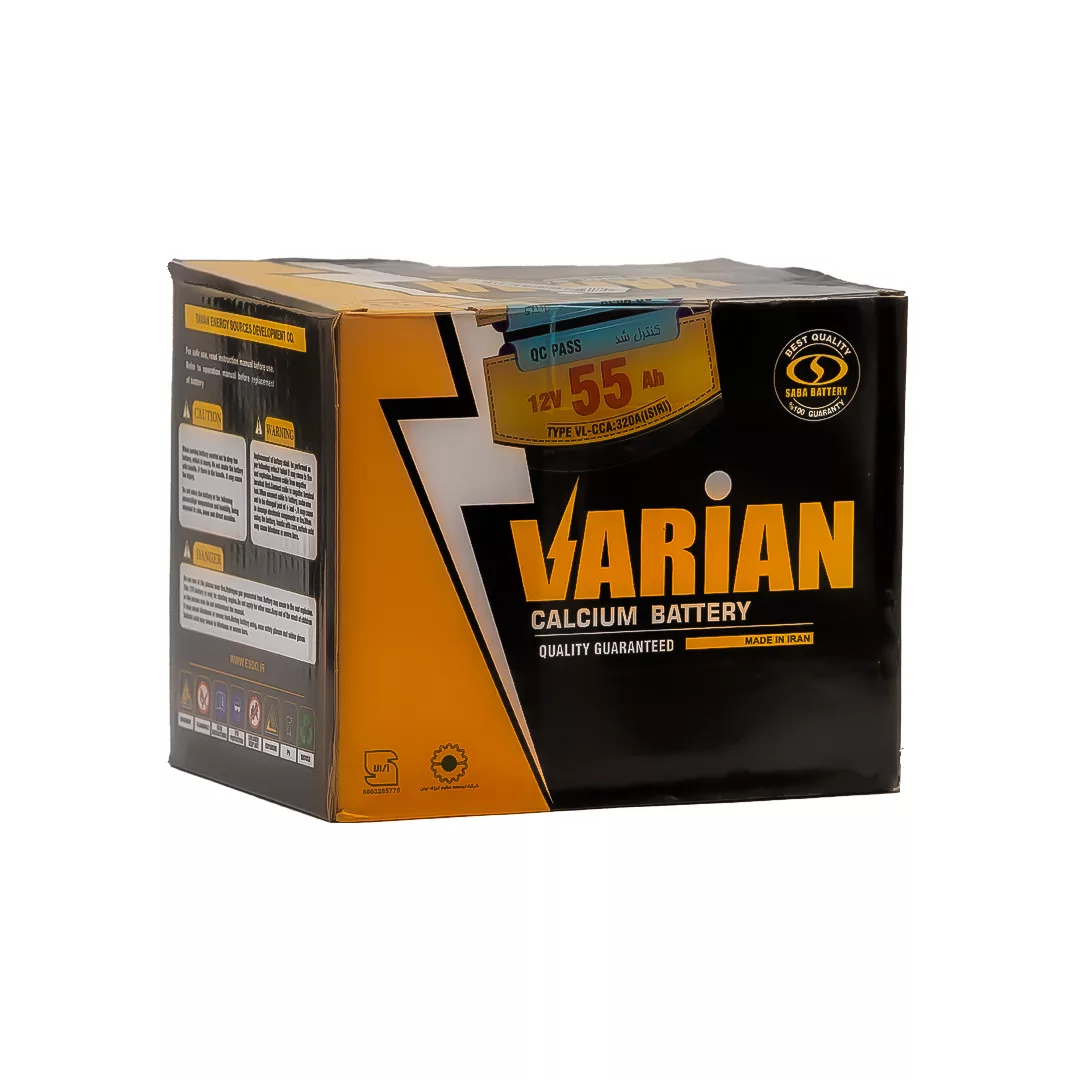 باتری اتمی خودرو صبا باتری مدل 55 آمپر واریان