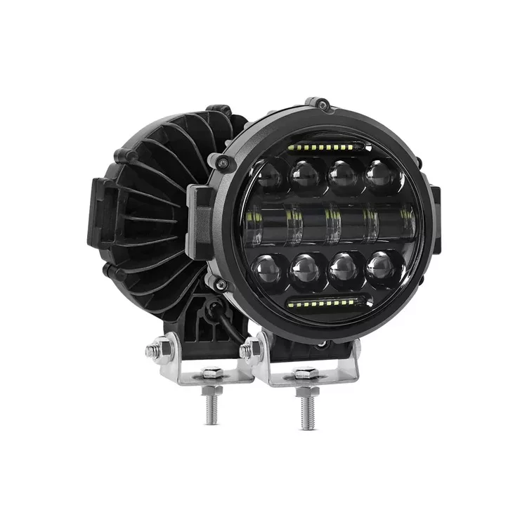 پروژکتور آفرودی خودرو مدل دیلایت دار مدل 250 وات 7inch بسته 2 عددی