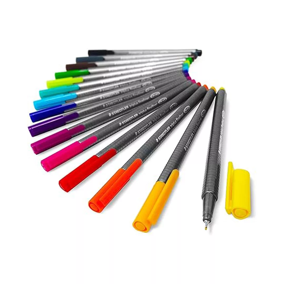 روان نویس مدل Staedtler 334 M15 Triplus Brilliant Colours 15 Color Rollerball Pen