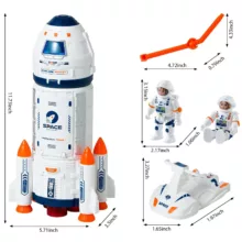 اسباب بازی مدل موشک فضاپیما طرح ماه نورد مجموعه 4 عددی