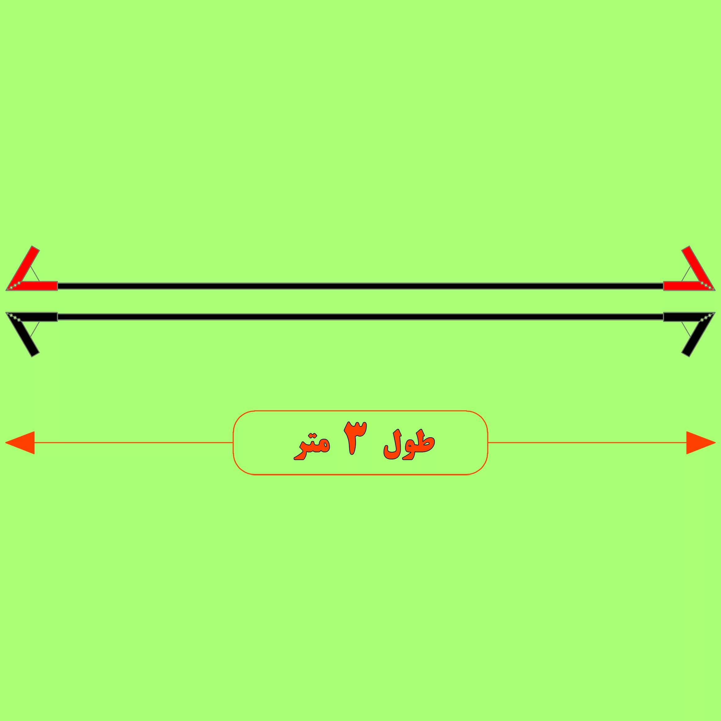 کابل اتصال باتری خودرو البرز مدل HDMI 180A-3m مجموعه دو عددی
