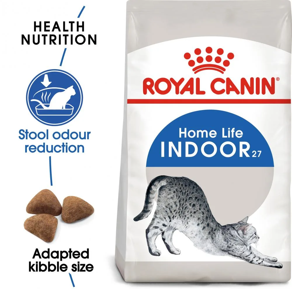 غذای خشک گربه رویال کنین مدل indoor وزن 2 کیلوگرم