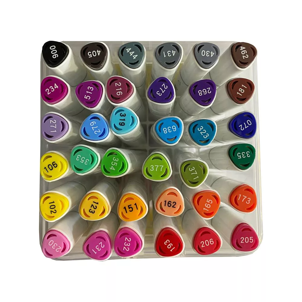 ماژیک راندو بیسیک مدل دو سر کد B4436 بسته 36 عددی