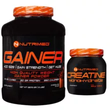 پودر گینر ناتریمد – 2270 گرم به همراه کراتین مونوهیدرات ناتریمد – 300 گرم