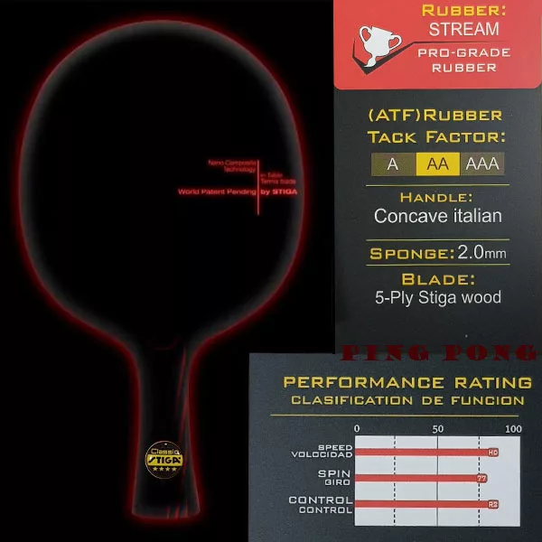 راکت پینگ پنگ استیگا کد V.M 4 مجموعه دو عددی