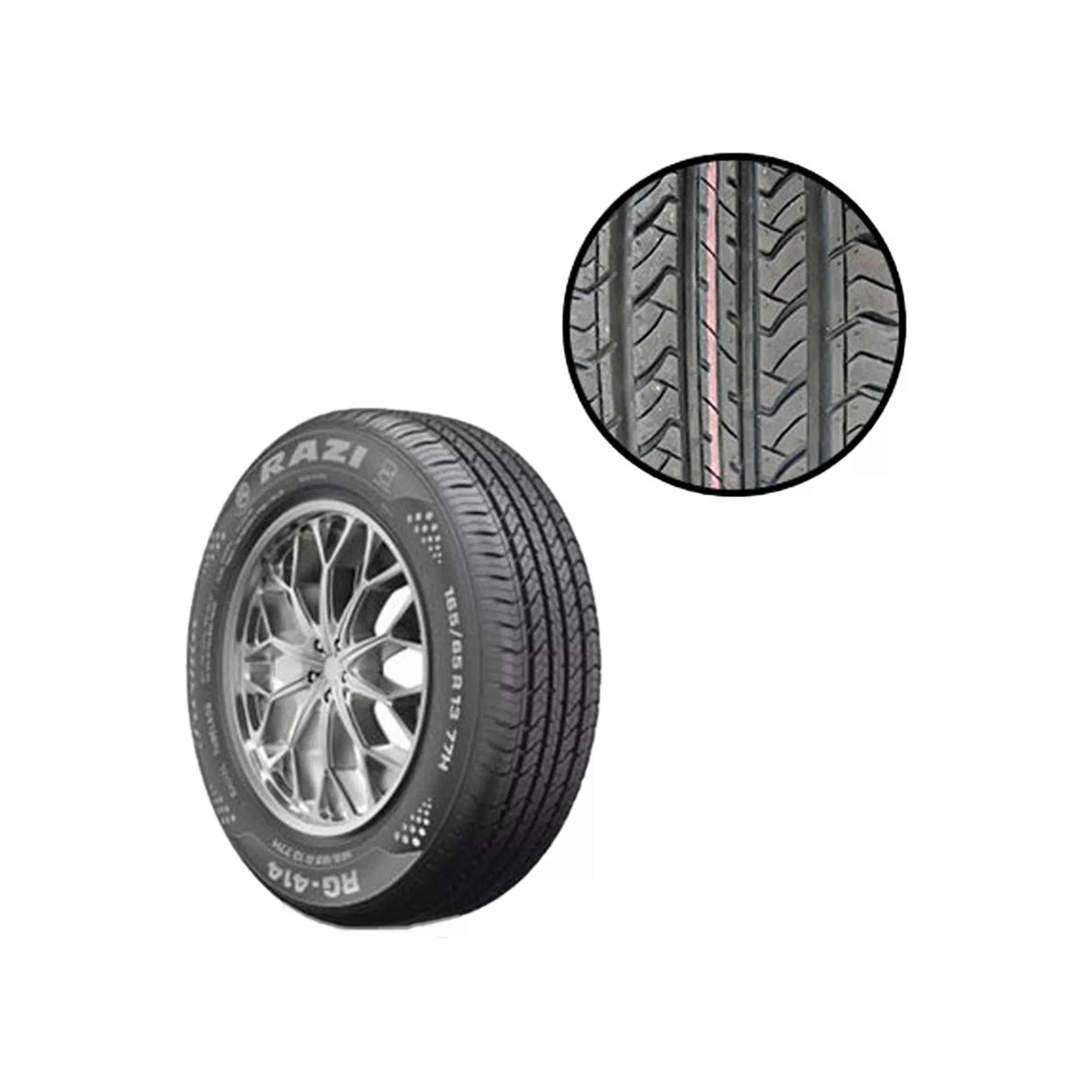 لاستیک خودرو رازی تایر مدل RG414 سایز 175/60/13- تک حلقه