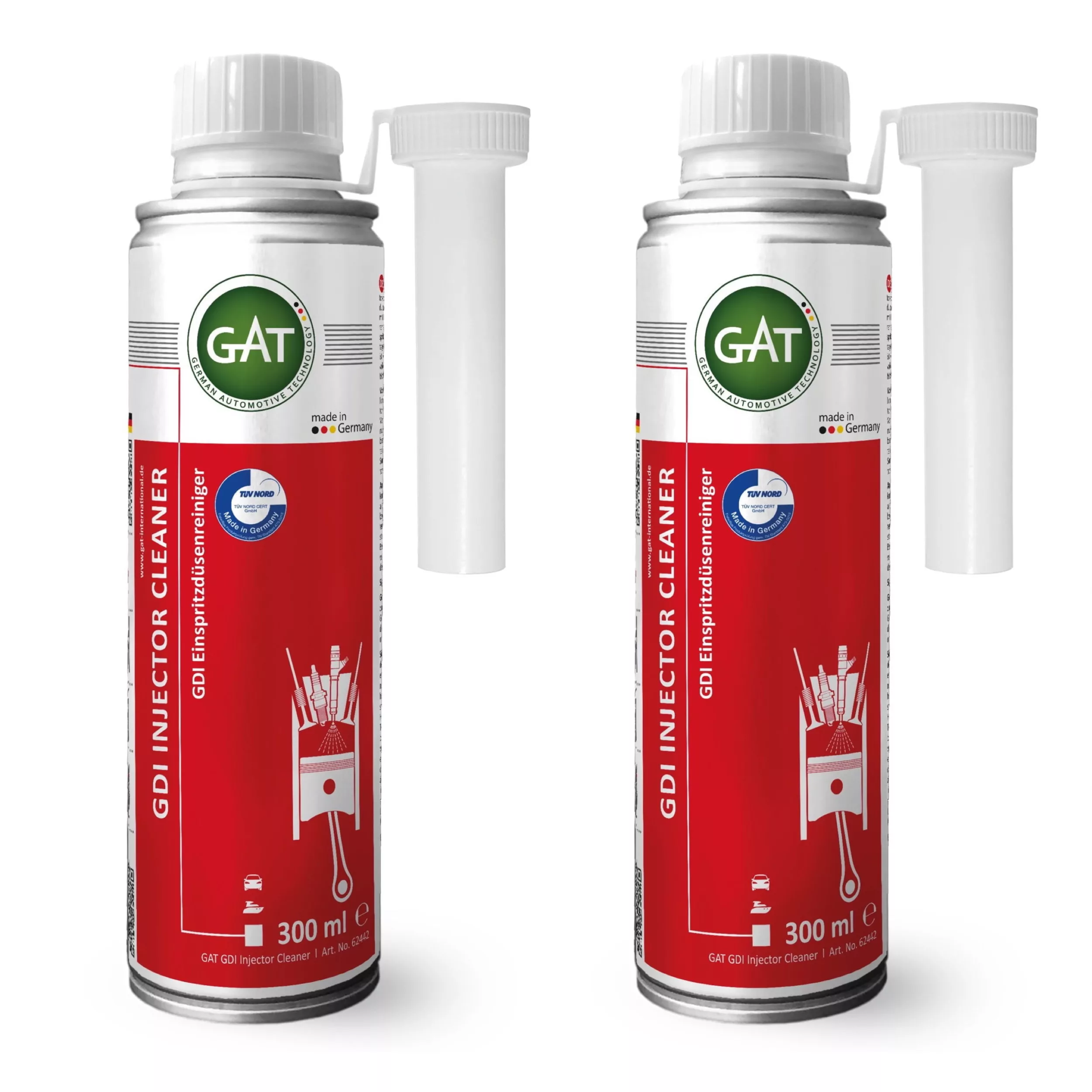 مکمل سوخت و تمیزکننده انژکتور خودرو گات مدل GDI حجم 300 میلی لیتر مجموعه 2 عددی