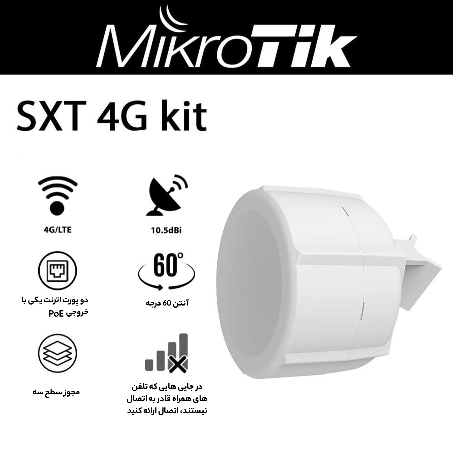 روتر LTE میکروتیک مدل SXT LTE kit
