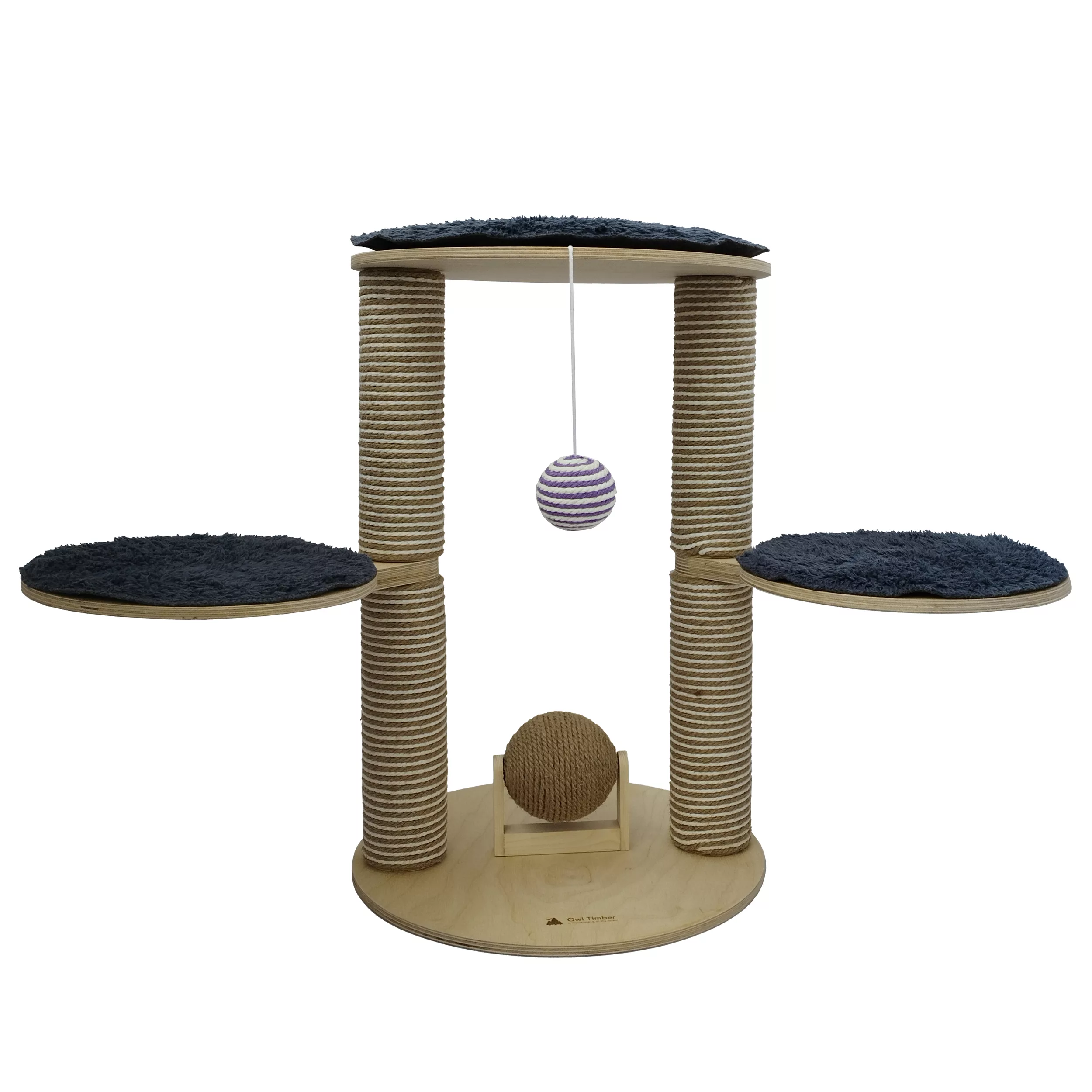 اسکرچر گربه تیمبر اوول مدل Cat scratcher tree - Multi-level tower