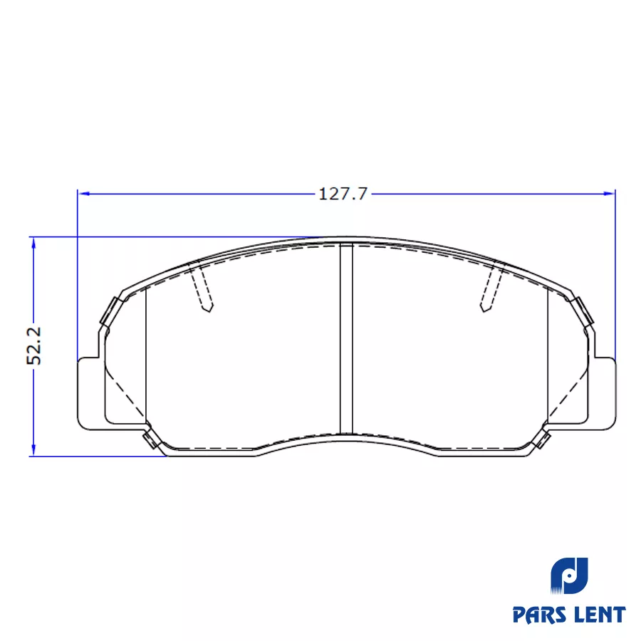 لنت ترمز جلو لنت پارس مدل PL21124 مناسب برای وانت مزدا 1600 و 2000