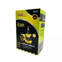 هدلایت لامپ خودرو سام مدل SPRGLD پایه H7 بسته دو عددی