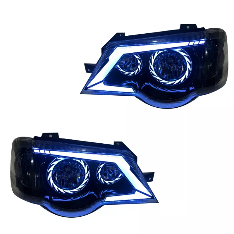 چراغ جلو خودرو گروه پژوهش صنعت مدرن مدل Turbo فولکالر مناسب برای پراید 111 و 132 بسته دو عددی