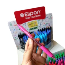 روان نویس الیپون مدل اسلیکر فشاری به همراه استند مجموعه 128 عددی