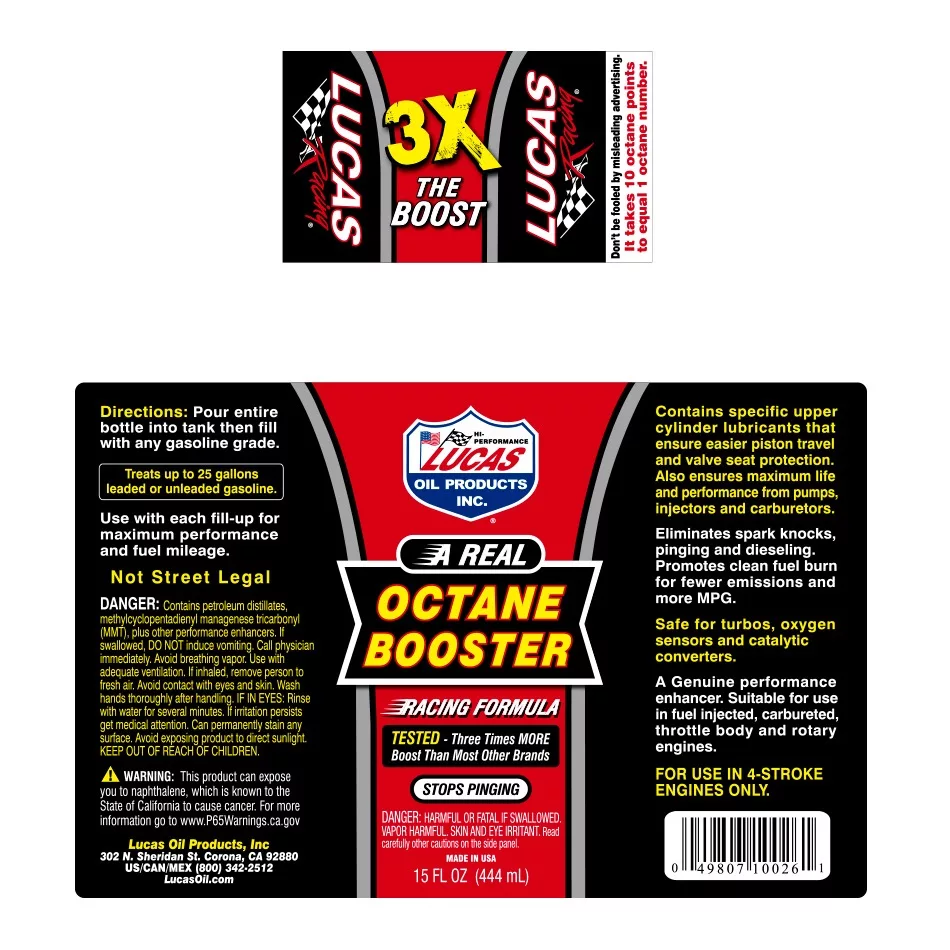 مکمل سوخت لوکاس مدل Octane Booster حجم 444 میلی لیتر