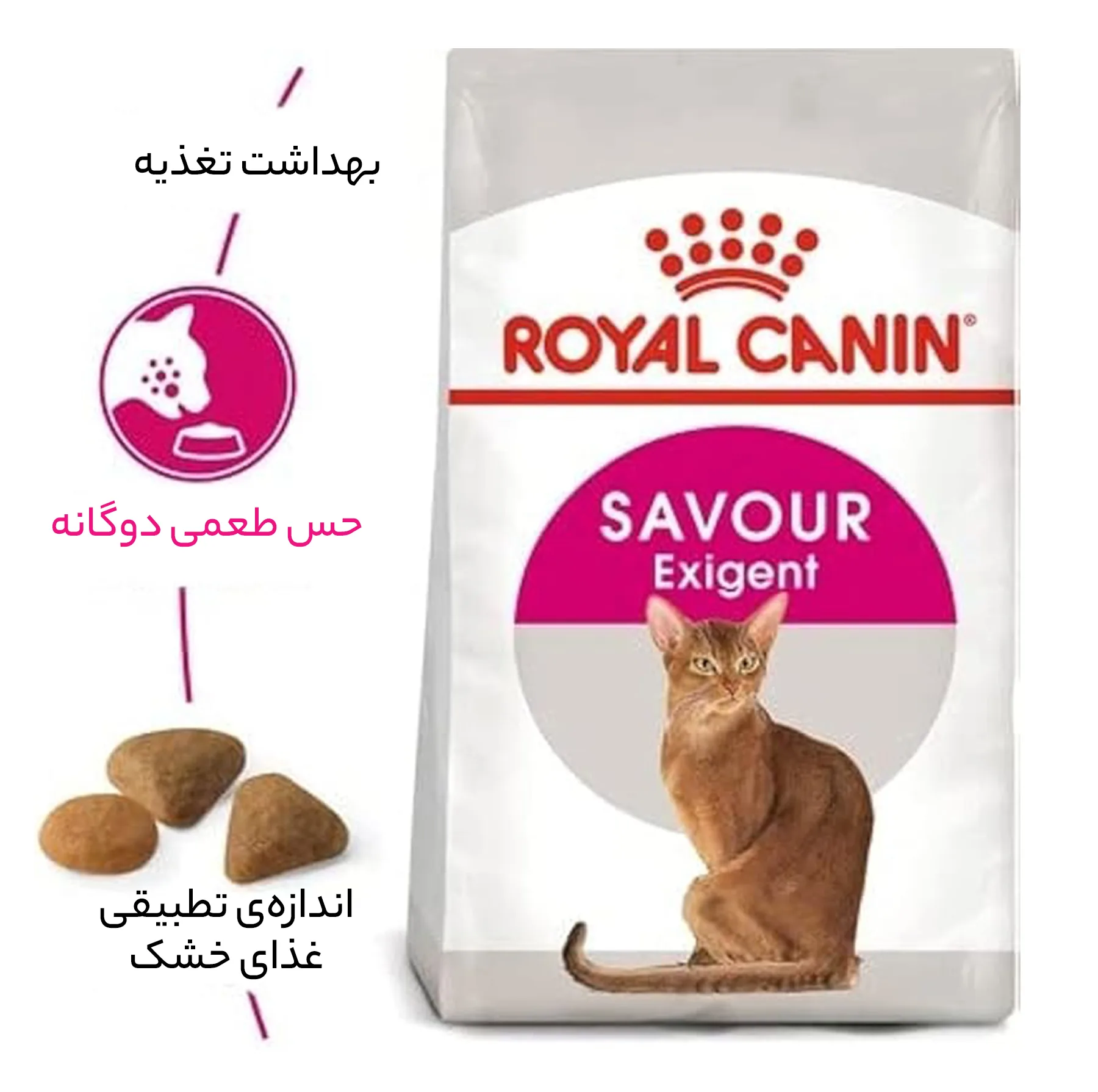 غذای خشک گربه رویال کنین مدل Savour Exigent وزن 2 کیلوگرم