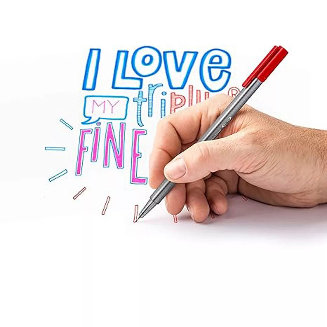 روان نویس مدل Staedtler 334 M15 Triplus Brilliant Colours 15 Color Rollerball Pen