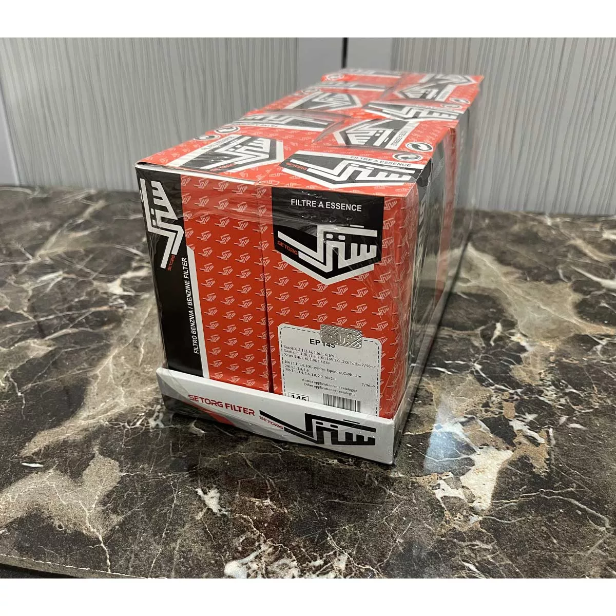 فیلتر بنزین خودرو سترگ مدل EP 145 آلومینیوم بسته ده عددی