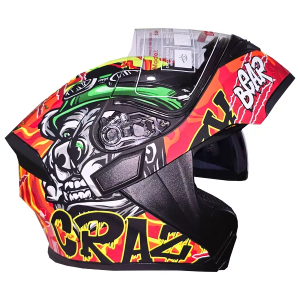 کلاه کاسکت مدل کلاه کاسکت دی ای وان مدل فک متحرک عینکدار کد DA_101