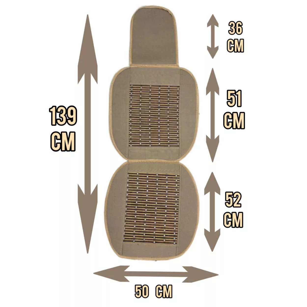 پشتی صندلی خودرو مدل عرقگیر حصیری مجموعه 2 عددی