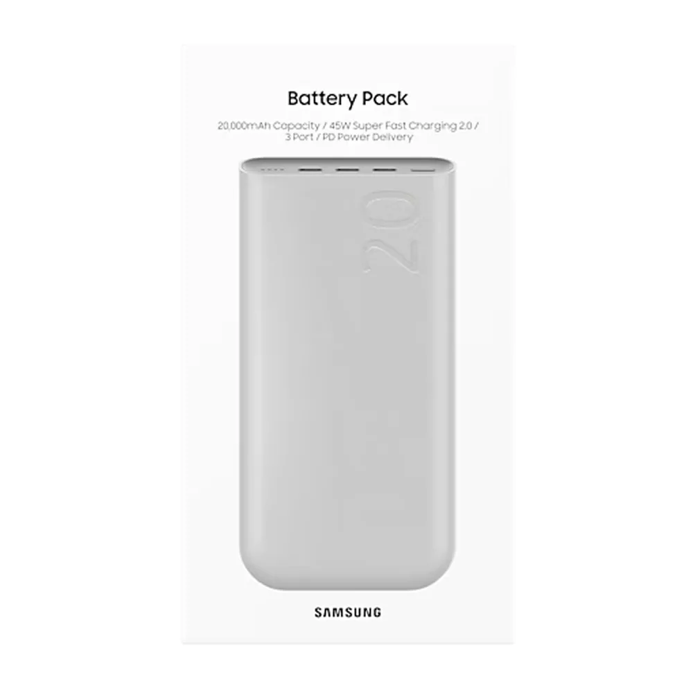 پاوربانک 45 وات سامسونگ مدل Battery Pack EB-P4520 ظرفیت 20000 میلی‌آمپر ساعت
