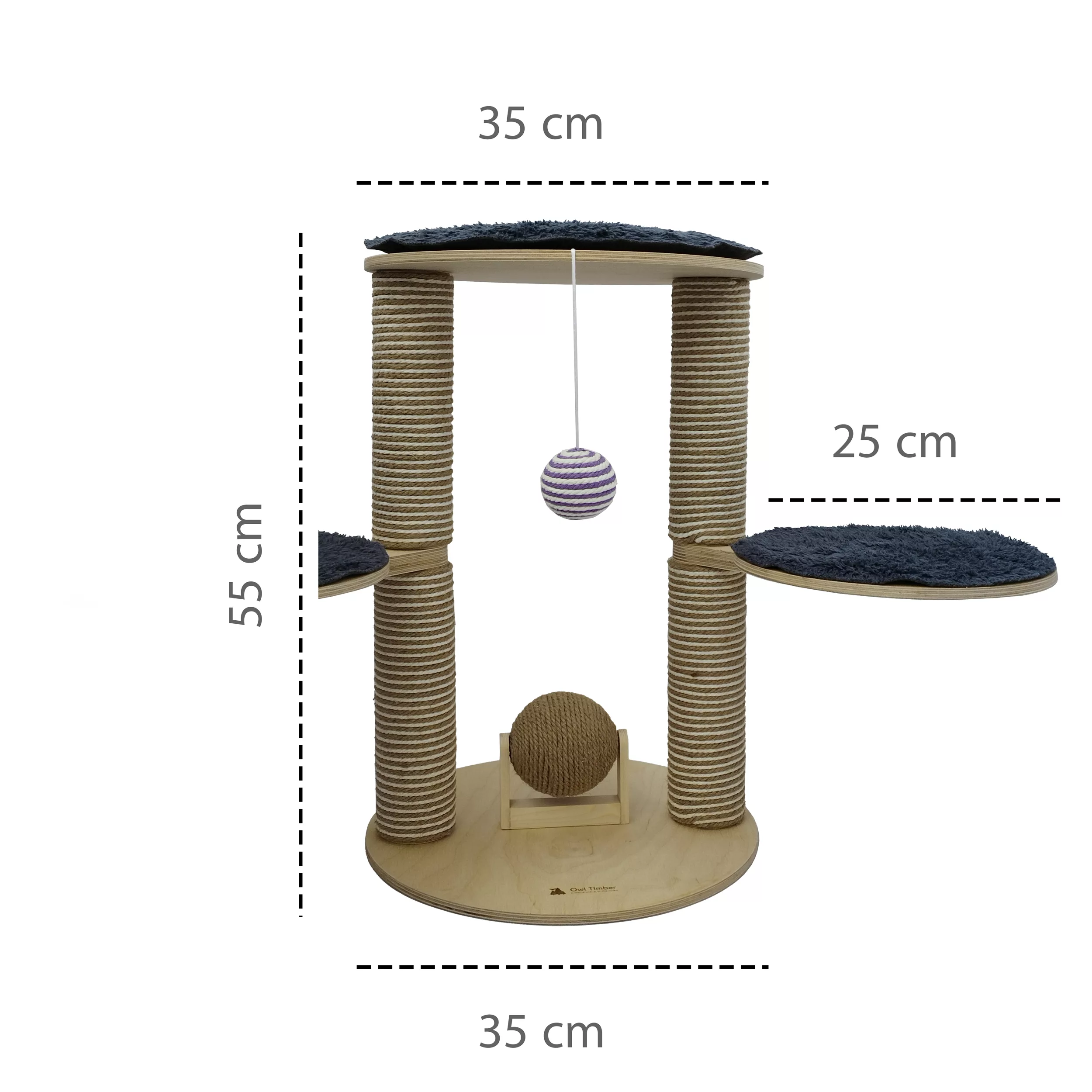اسکرچر گربه تیمبر اوول مدل Cat scratcher tree - Multi-level tower