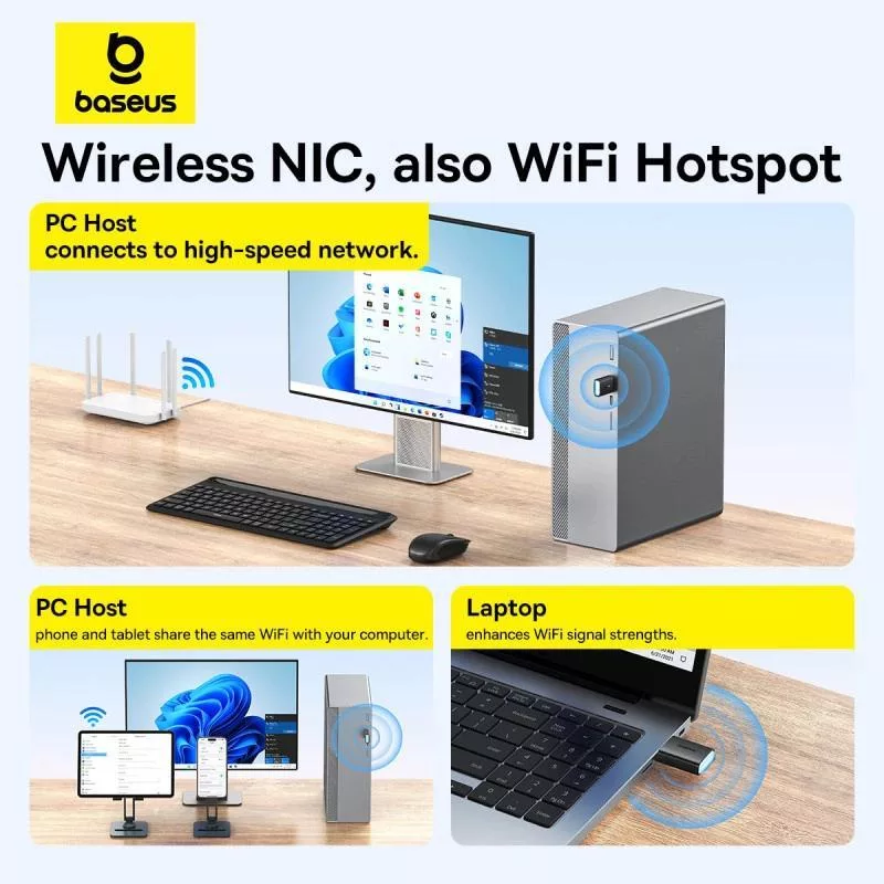 USB کارت شبکه بیسوس مدل BS-OH170 -650M