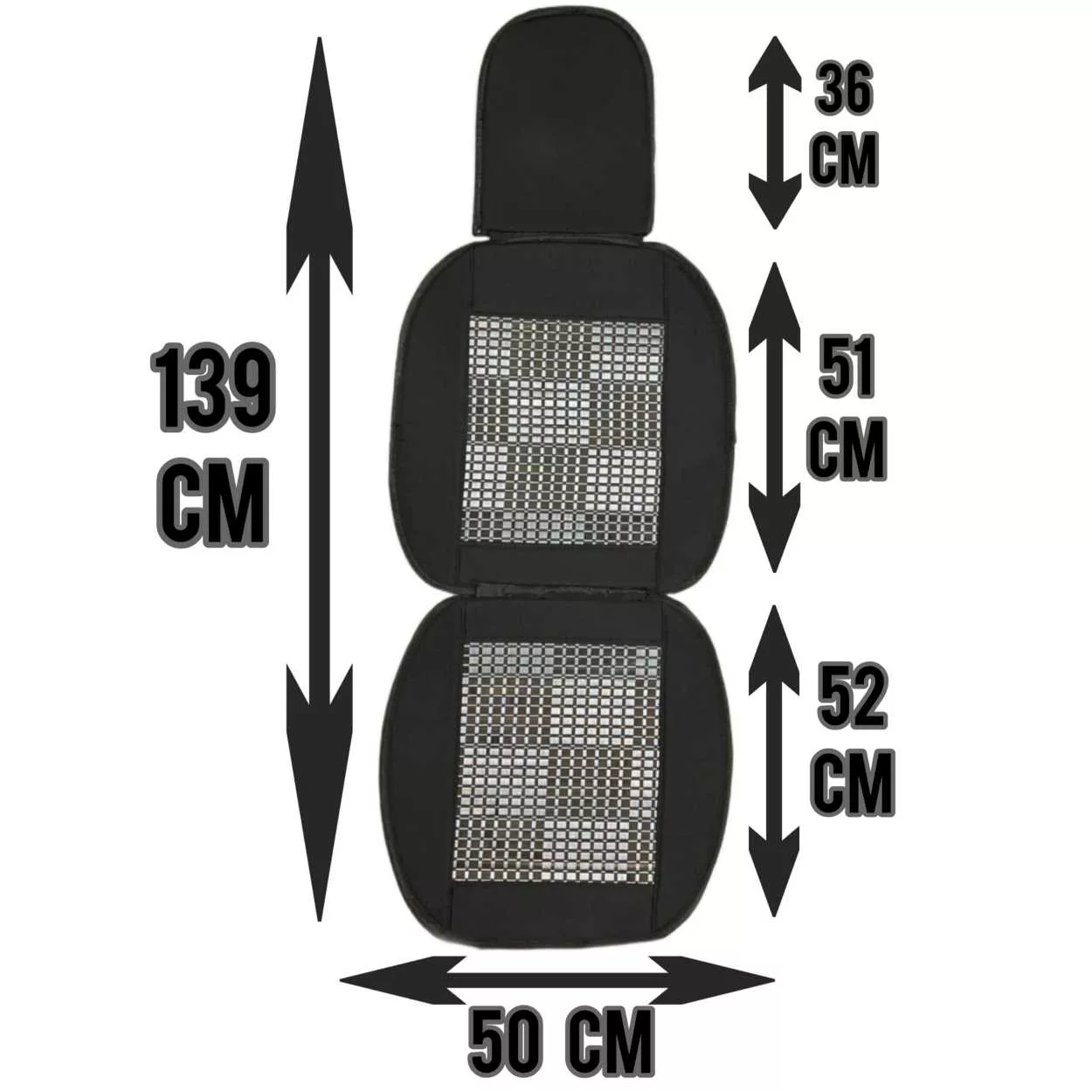 پشتی صندلی خودرو مدل عرقگیر حصیری مجموعه 2 عددی