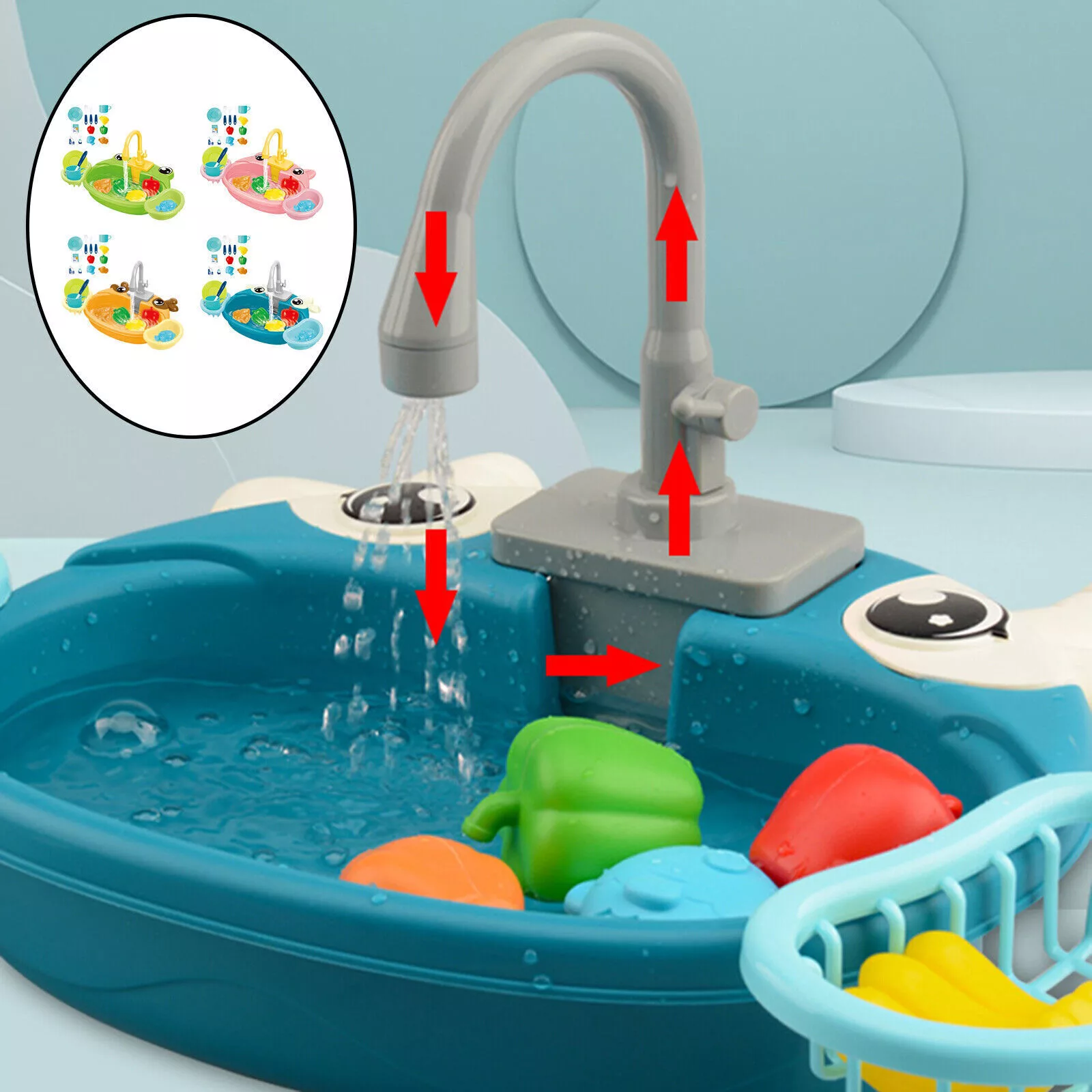 ست اسباب بازی مدل سینک ظرفشویی طرح قورباغه کد 829A