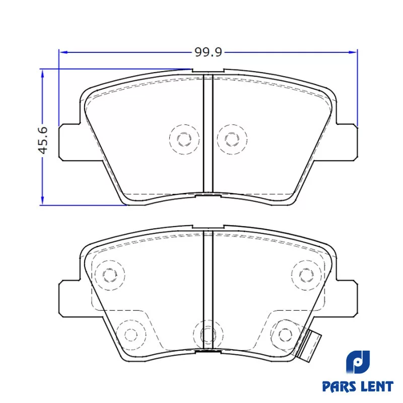 لنت ترمز جلو لنت پارس کد 25169 مناسب برای دنا به همراه لنت ترمز عقب