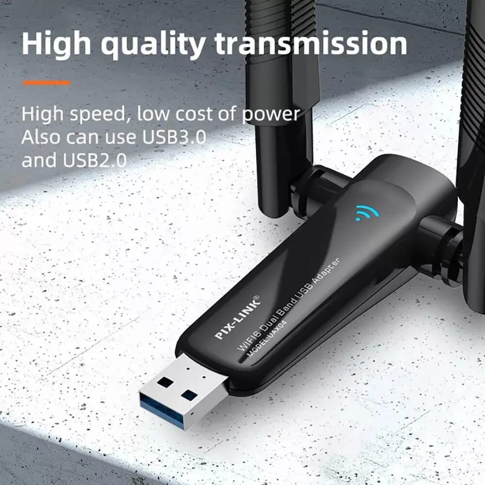 کارت شبکه وایرلس پیکس لینک مدل UAX04 وای فای 6