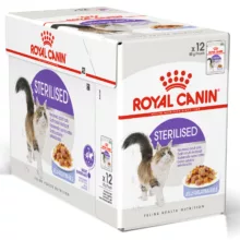 پوچ گربه رویال کنین مدل Sterilised in Jelly وزن 1020 گرم بسته 12 عددی