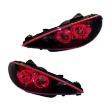 چراغ جلو خودرو گروه پژوهش صنعت مدرن مدل 3D-Angry-R مناسب برای پژو 206 بسته دو عددی