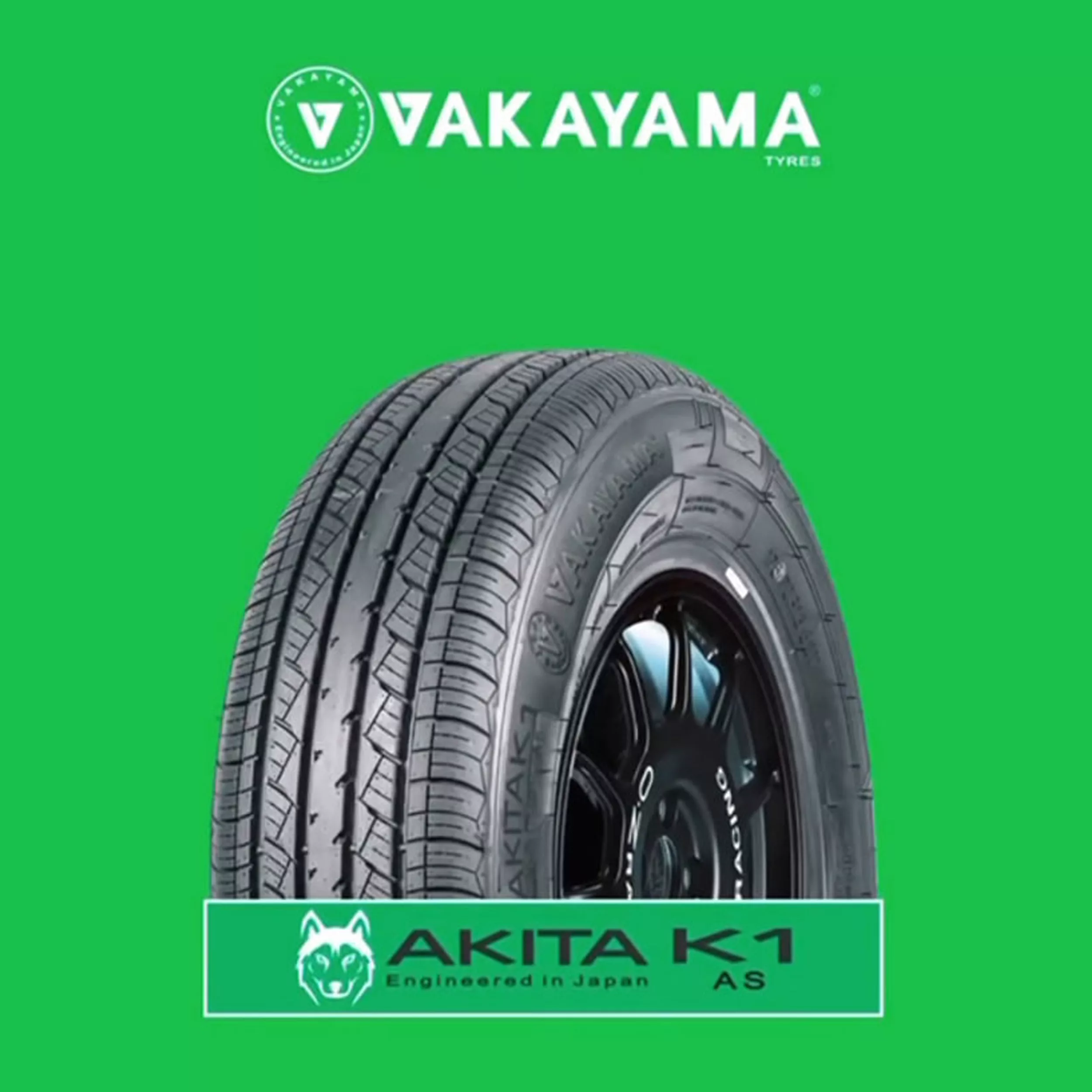 لاستیک خودرو واکایاما مدل K1 سایز 15 / 65 / 185 میلیمتر تولید سال 2025 - 2 حلقه