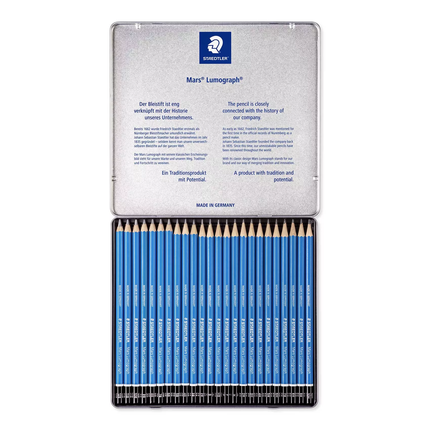 مداد طراحی استدلر مدل Mars Lumograph 100 G24 مجموعه 24 عددی