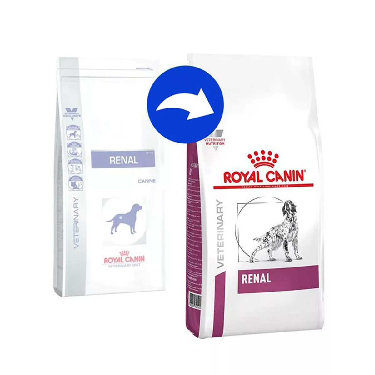 غذای خشک سگ رویال کنین مدل renal کد 001 وزن 2 کیلوگرم