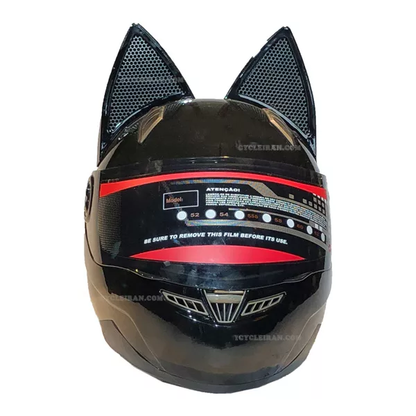 کلاه کاسکت نوترینوس مدل دخترانه خرگوشی فک ثابت